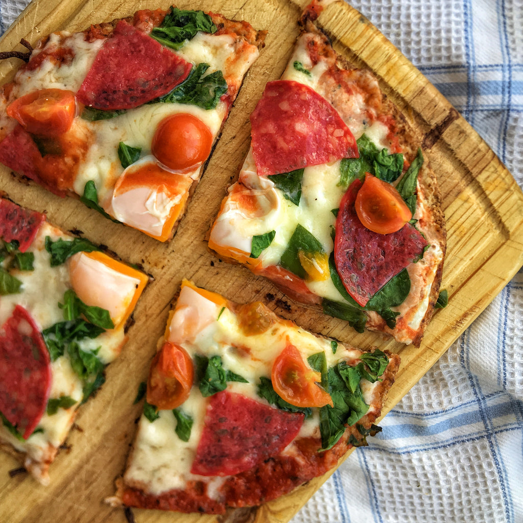 Pizza al sartén con tortilla